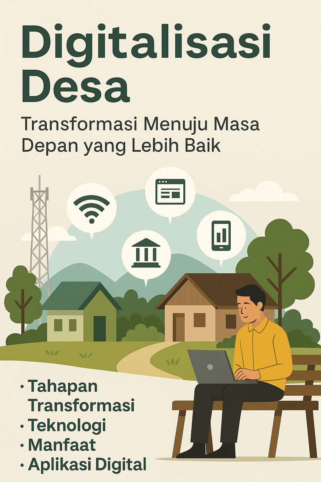 Tampilan antarmuka aplikasi desa digital untuk pelayanan masyarakat yang efisien