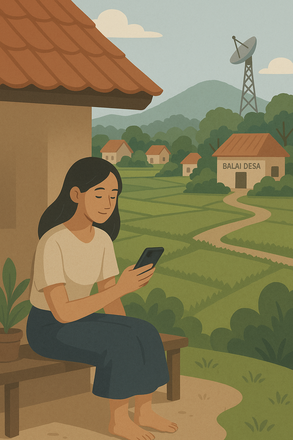 Tampilan antarmuka aplikasi desa digital untuk pelayanan masyarakat yang efisien