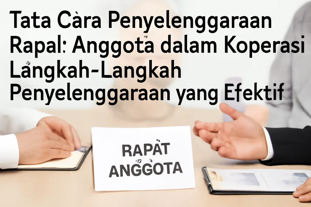 Tata Cara Penyelenggaraan Rapat Anggota dalam Koperasi